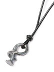 M.Cohen エムコーエン 【 Silver Rusty Nail Necklace [ N-102103-SLV ] シルバー ネイル ネックレス 】[ 正規品 ] ペンダント ブラックレザーコード クギ 釘 錆 ツイスト アンティーク ペア プレゼント ユニセックス メンズ レディース 【 送料無料 】