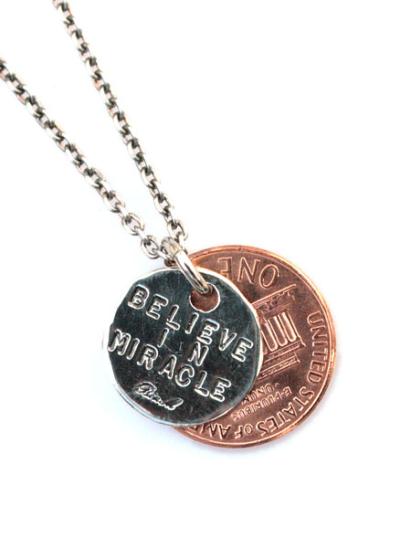 Rakuten - BELIEVEINMIRACLE ビリーブインミラクル 【 1 CENT COIN NC 1セントコインネックレス 】[ 正規品 ] ペンダント ペニー チャーム スターリングシルバーメダル オーバルチェーン 銀 小豆 925 プレゼント ユニセックス メンズ レディース