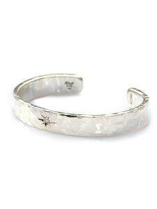 BELIEVEINMIRACLE ビリーブインミラクル 【 TATAKI BANGLE DIAMOND タタキバングルダイヤモンド 】[ 正規品 ] スターリングシルバー カフブレスレット 叩き ハンマー 天然石 銀 925 ギフト プレゼント ユニセックス メンズ レディース 【 送料無料 】