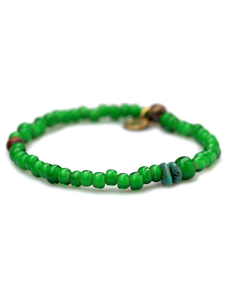 BELIEVEINMIRACLE ビリーブインミラクル 【 BZ TURQUOISE BRACE ( グリーン ) ビーズ ターコイズ ブレスレット 】[ 正規...