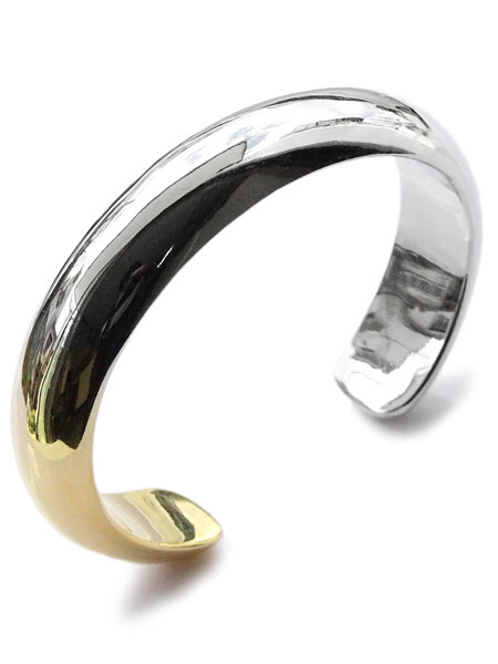 ACE by morizane エースバイモリザネ 【 round wide cuff antique silver 18k gold plated ラウンドワイドカフ アンティークシルバー ゴールドプレート 】[ 正規品 ] ブレスレット バングル シンプル ペア ギフト メンズ レディース 【 送料無料 】