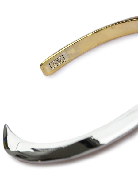 ACE by morizane �������Х���ꥶ�� �� triangle thin cuff antique silver 18k gold plated �ȥ饤���󥰥륷�󥫥� ����ƥ���������С� ������ɥץ졼�� [ SN900301GR ]��[ ������ ] �Х󥰥� �֥쥹��å� �ٿȥ�˥��å��� ��� ��ǥ����� �� ����̵�� ��