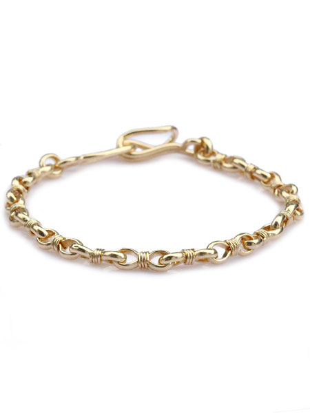 ACE by morizane エースバイモリザネ 【 wrapped link chain bracelet 18k gold plated ラップド リンク...