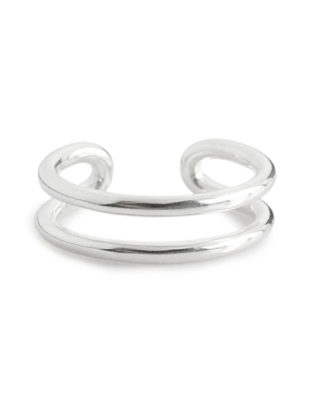アクセサリー its 12 midnightのアンノウン UNKNOWN. 【 U024 ” MORTISE ” S RING / SILVER 】[ 正規品 ] シルバーリング 指輪 ダブルアーム シンプル モーティス 銀 925 ペア ギフト プレゼント ユニセックス メンズ レディース 人気 ブランド おしゃれ｜アングル2