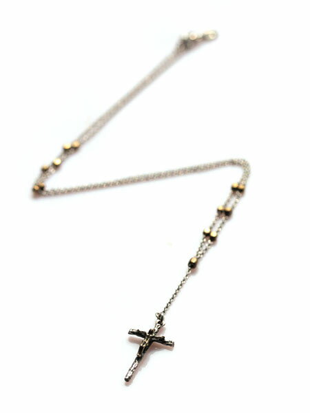 amp japan アンプ ジャパン 【 Rosary Necklace ロザリオネックレス [ 12AH-150 ] 】[ 正規品 ] ペンダント ジーザスクロス 十字架 シルバー ブラスゴールド ビーズ イエスキリスト 銀 真鍮 金 ペア プレゼント ギフト ユニセックス メンズ レディース