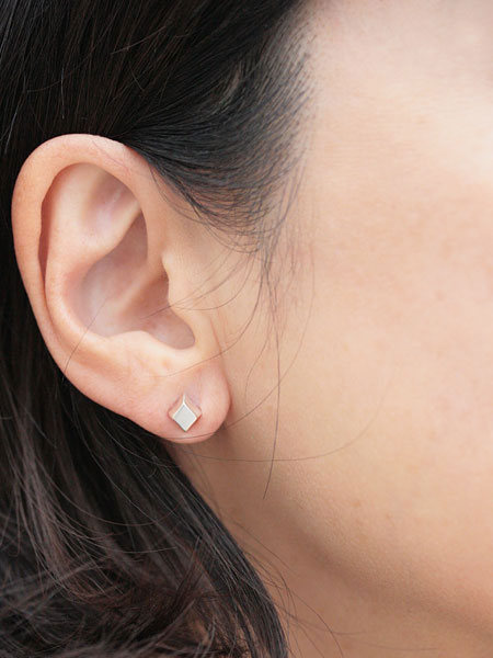 Ark silver accessories アークシルバーアクセサリーズ 【 スタイル オブ ダイヤ ピアス 】[ 正規品 ] 片耳用 スタッド キャッチ イヤリング 一粒 スタッド トランプ シルバー925 トレンド 小ぶり 小さめ 銀 プレゼント ペア メンズ レディース 人気 ブランド おしゃれ