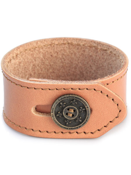 Ark silver accessories アークシルバーアクセサリーズ 【 lily button single bracelet natural brow...