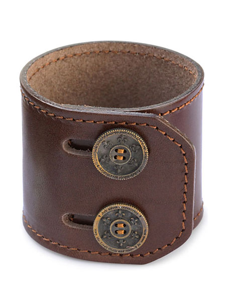 Ark silver accessories アークシルバーアクセサリーズ 【 lily button double bracelet natural brow...