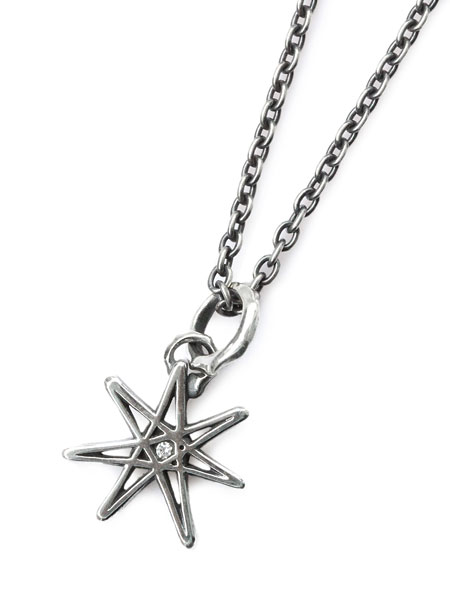 FUNKOUTS ファンクアウツ 【 Seven Pointed Star Necklace セブン ポインテッド スター ネックレス [ FCN-083 ]】[ 正規品 ] ペンダント 七芒星 星 キュービックジルコニア シルバー925 プレゼント ペア メンズ レディース 人気 ブランド おしゃれ 【 送料無料 】