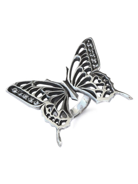 FUNKOUTS ファンクアウツ 【 Large Ageha Ring / ラージ アゲハ リング [ FAR-050 ]】[ 正規品 ] シルバー 指輪 シルバー925 キュービックジルコニア 蝶 バタフライ 昆虫 シルバー925 可愛い 透明感 かわいい プレゼント レディース 人気 ブランド おしゃれ 【 送料無料 】