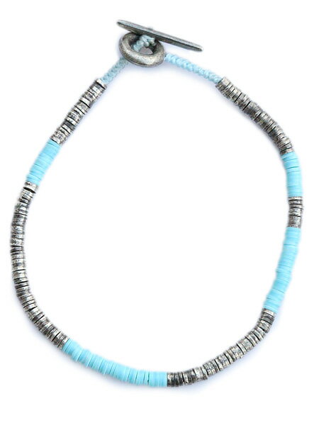 M.Cohen エムコーエン 【 sterling silver with light blue beads スターリングシルバー ウィズ ライトブルービーズ [ B-103732-SLV-LTBLU ] 】[ 正規品 ] ブレスレット 腕輪 水色 925 プレゼント ギフト ユニセックス メンズ レディース 【 送料無料 】