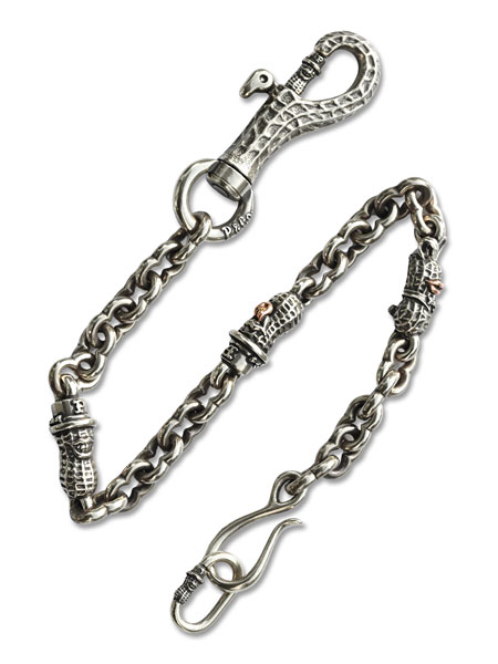 PEANUTS&CO. ピーナッツカンパニー 【 3 PEANUTS WALLET CHAIN ( silver ) / 3ピーナッツ ウォレットチェーン ( シルバー )】[ 正規品 ] キーホルダー キーリング 銀 ペア プレゼント ギフト ユニセックス メンズ レディース 人気 ブランド 【 送料無料 】