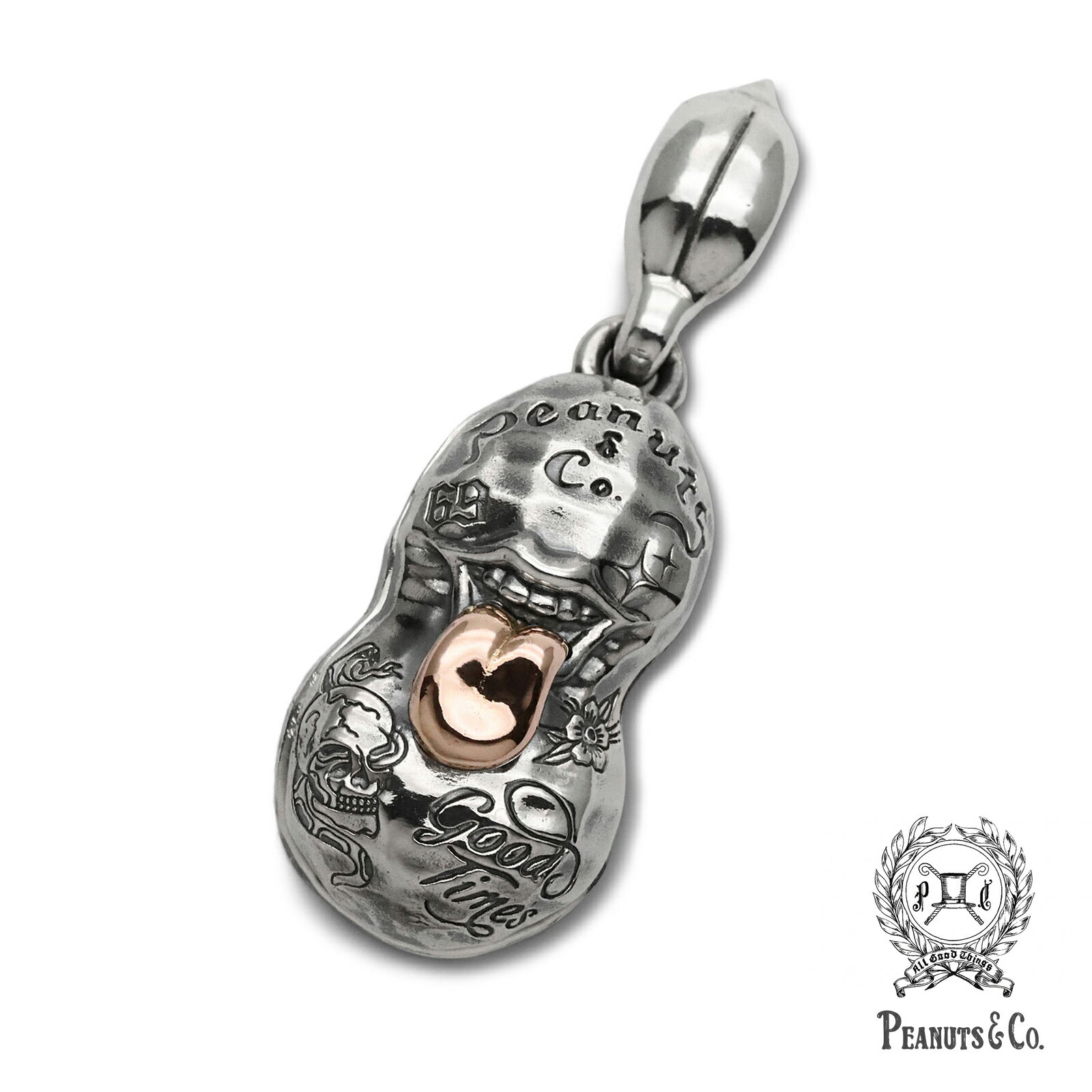 PEANUTS&CO. ピーナッツカンパニー 【 BERO TATTOO PEANUTS ( slide ) Silver × K10 Pink Gold L ...