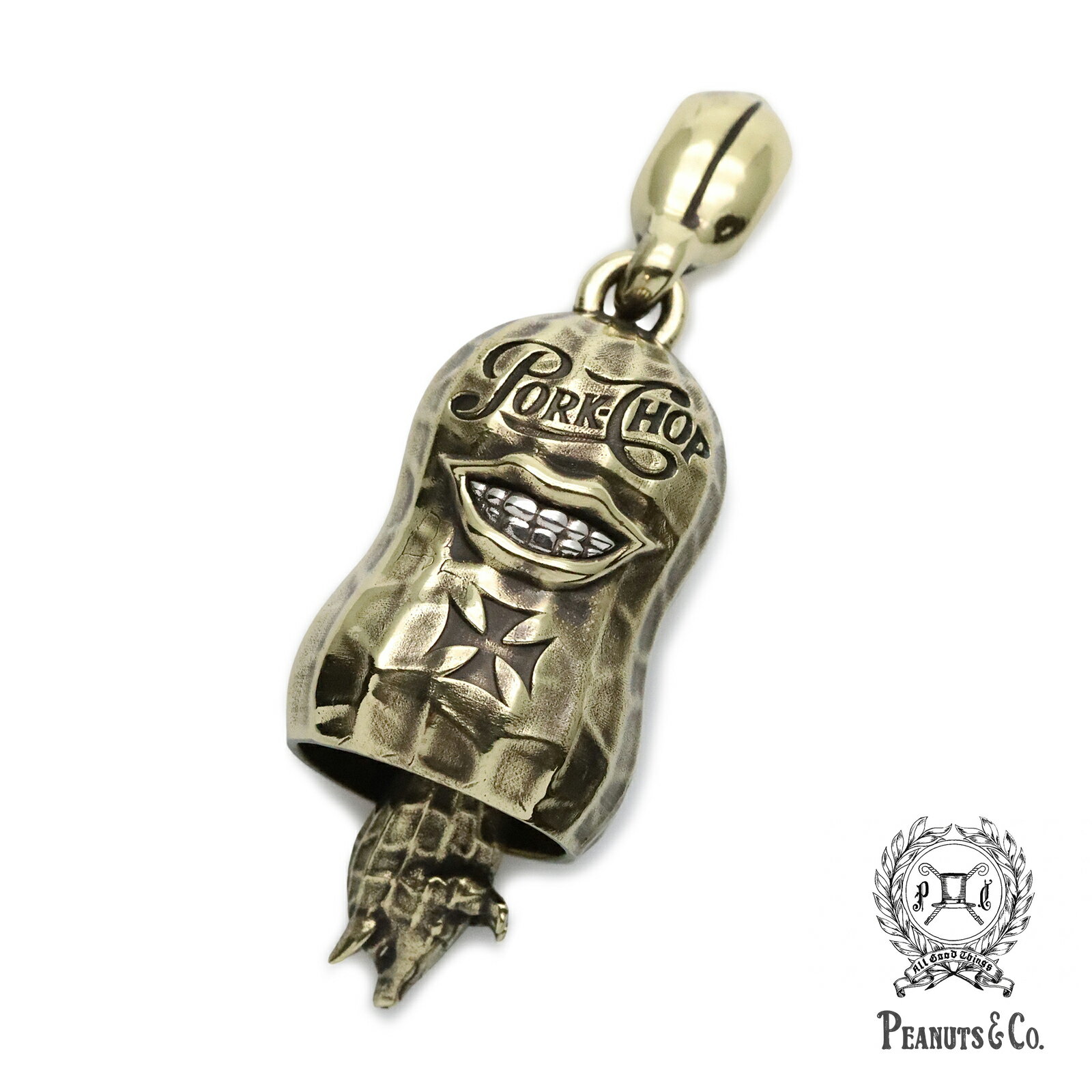 PEANUTS&CO. ピーナッツカンパニー 【 P’s Gardian Bell 2. ( Brass × Silver ) 】[ 正規品 ] ネックレス ペンダント トップ PORKCHOP GARAGE SUPPLY ポークチョップガレージサプライ コラボレーション Wネーム メンズ レディース 人気 ブランド おしゃれ 【 送料無料 】