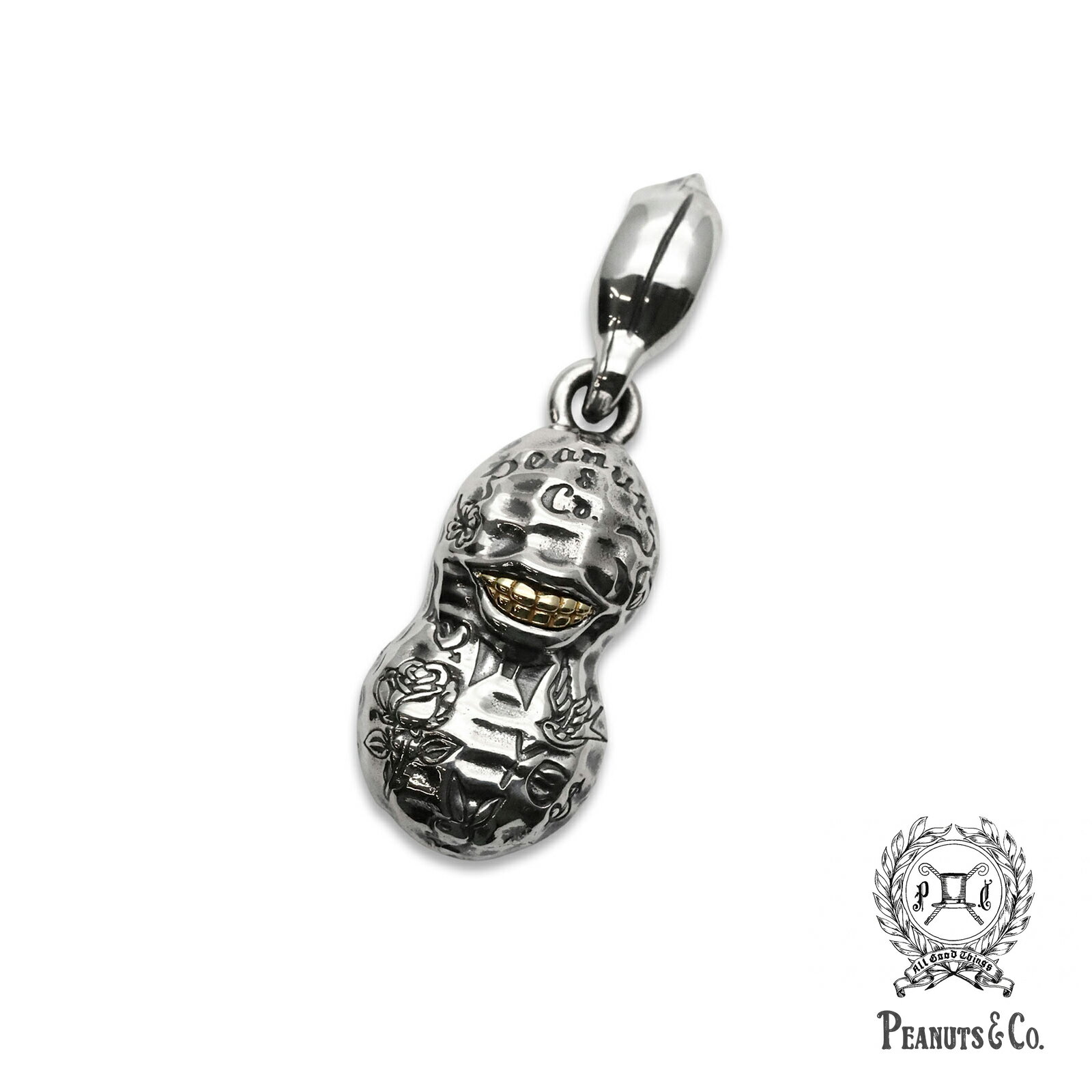 PEANUTS&CO. ピーナッツカンパニー 【 NORMAL TATTOO PEANUTS Silver × K10 Yellow Gold S Size タ...
