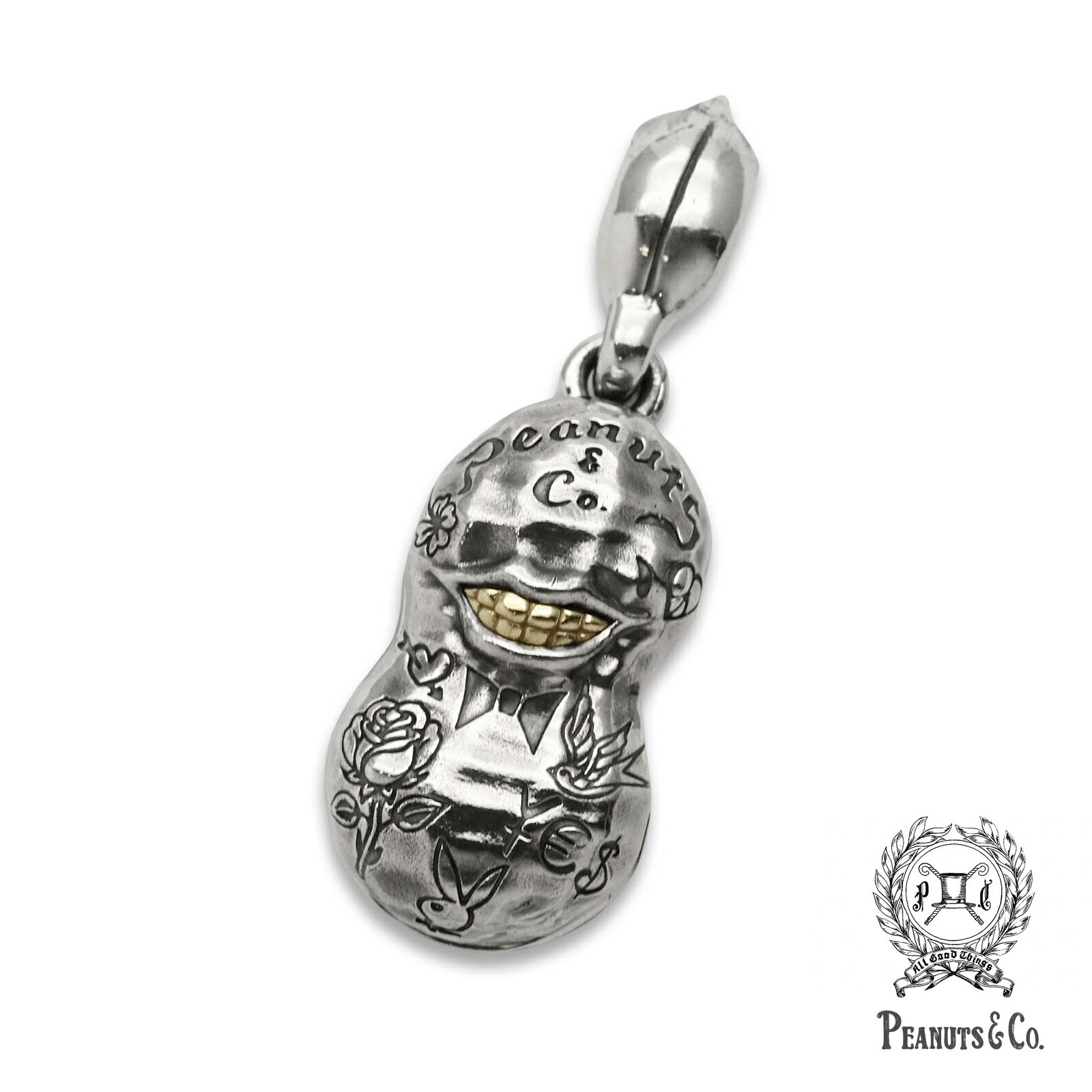 PEANUTS&CO. ԡʥåĥѥˡ  NORMAL TATTOO PEANUTS ( slide ) Silver  K10 Yellow Gol...