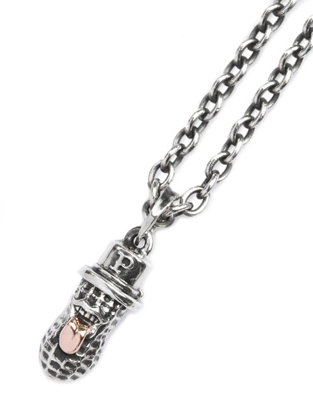 【※ポイント5倍※】PEANUTS&CO.（ピーナッツ&カンパニー）【Medium Bero Peanuts Top (Silver × K10 Pink Gold) + Necklace / ミディアム ベロ ピーナッツトップ (シルバー × ピンクゴールド)】[正規品]（ネックレス/プレゼント/メンズ/レディース）【送料無料】