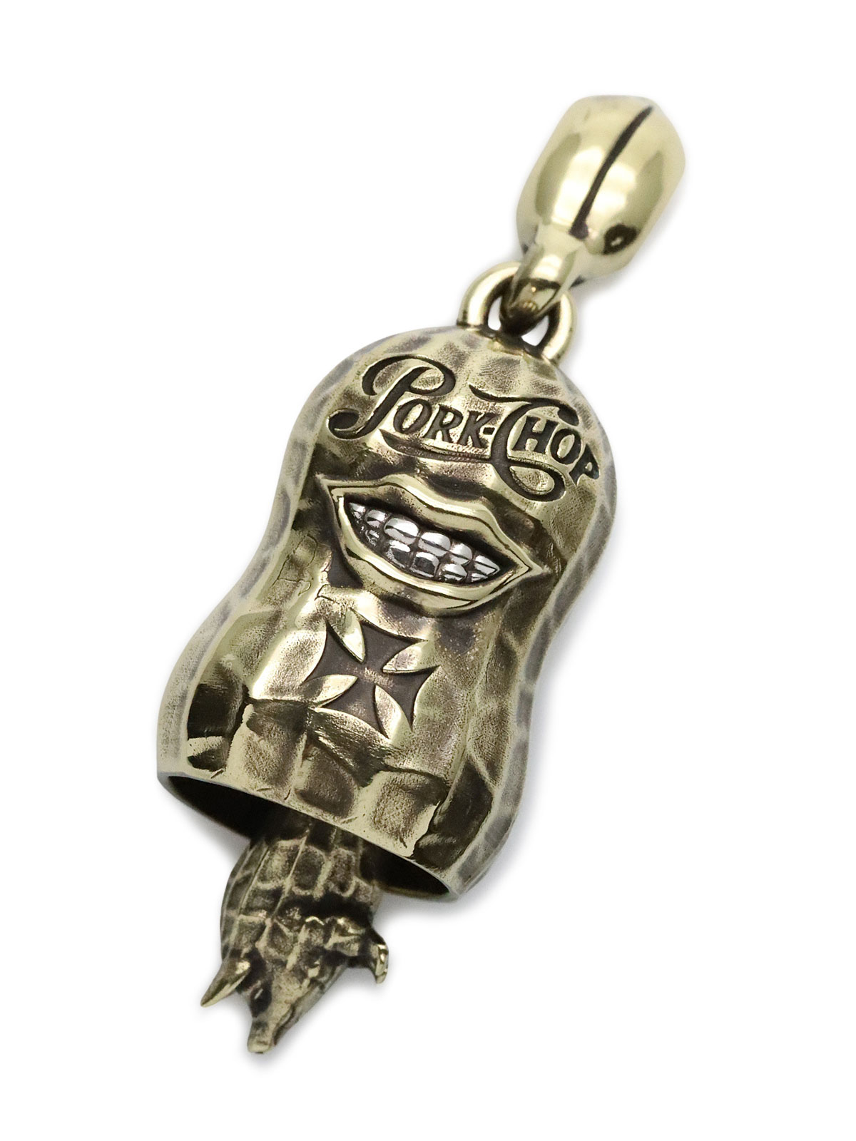 PEANUTS&CO. ピーナッツカンパニー 【 P’s Gardian Bell 2. ( Brass × Silver ) 】[ 正規品 ] ネックレス ペンダント トップ PORKCHOP GARAGE SUPPLY ポークチョップガレージサプライ コラボレーション Wネーム メンズ レディース 人気 ブランド おしゃれ 【 送料無料 】 2
