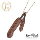 ROOSTERKING & CO. [X^[LO&Jpj[ y Leather Feather necklace (Brown) U[tFU[lbNX uE z[ Ki ] y_g fBAXL CfBA S[h {[`F[ kv ^J Y fB[X y  z