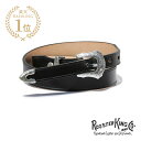 ROOSTERKING CO. ルースターキング カンパニー 【 Western Belt BLK / ウエスタンベルト ブラック 】 正規品 レザーベルト 革ベルト ウエスタンベルト 本革 黒 バックル メンズ レディース 人気 ブランド おしゃれ プレゼント ギフト 【 送料無料 】