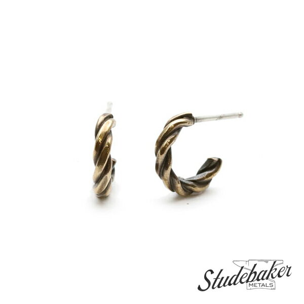 樂天商城 - STUDEBAKER METALS スチュードベーカーメタル 【 MINI PLAIT HOOP ( BRASS / WORK PATINA ) ミニ フープピアス ブラス 】[ 正規品 ] 真鍮 シルバー 銀 プレゼント ユニセックス メンズ レディース 両耳用 人気 ブランド おしゃれ シンプル 【 送料無料 】