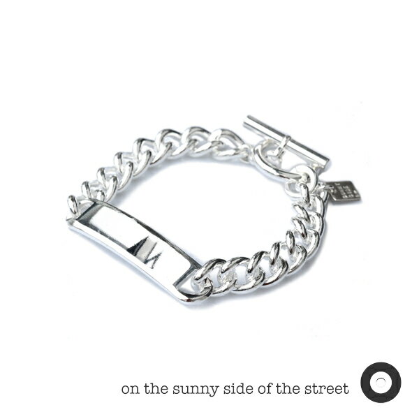 楽天アクセサリー its 12 midnightON THE SUNNY SIDE OF THE STREET オン ザ サニー サイド オブ ザ ストリート 【 Curblink Chain ID Bracelet （WHITE SILVER） [211-104B] / チェーン ブレスレット 】[ 正規品 ] メンズ レディース 定番 人気 ブランド おしゃれ ラッピング シンプル 喜平 【 送料無料 】