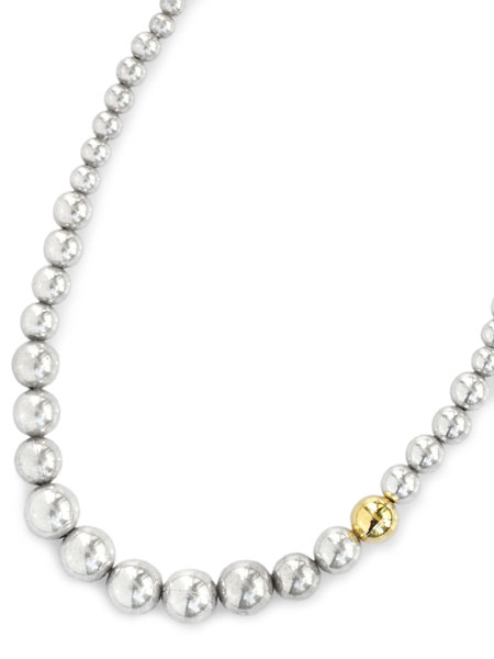 ON THE SUNNY SIDE OF THE STREET オン ザ サニー サイド オブ ザ ストリート 【 Gradation Silver Pearl Necklace (Silver w Gold) グラデーション シルバー パール ネックレス 】 正規品 ユニセックス 【 送料無料 】