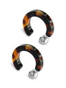 THE KISS ピアス ON THE SUNNY SIDE OF THE STREET オン ザ サニー サイド オブ ザ ストリート 【 Tortoise Shell 30mm Hoop Pierced Earrings (Amber) 910-508P トータスシェルナローピアス ( アンバー ) 】[ 正規品 ] KISSO ダブルネーム プレゼント