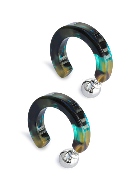 ON THE SUNNY SIDE OF THE STREET   ˡ    ȥ꡼  Tortoise Shell 30mm Hoop Pierced Earrings (Forest) 910-508P ȡʥԥ ( ե쥹 ) [  ] KISSO ֥͡ ץ쥼