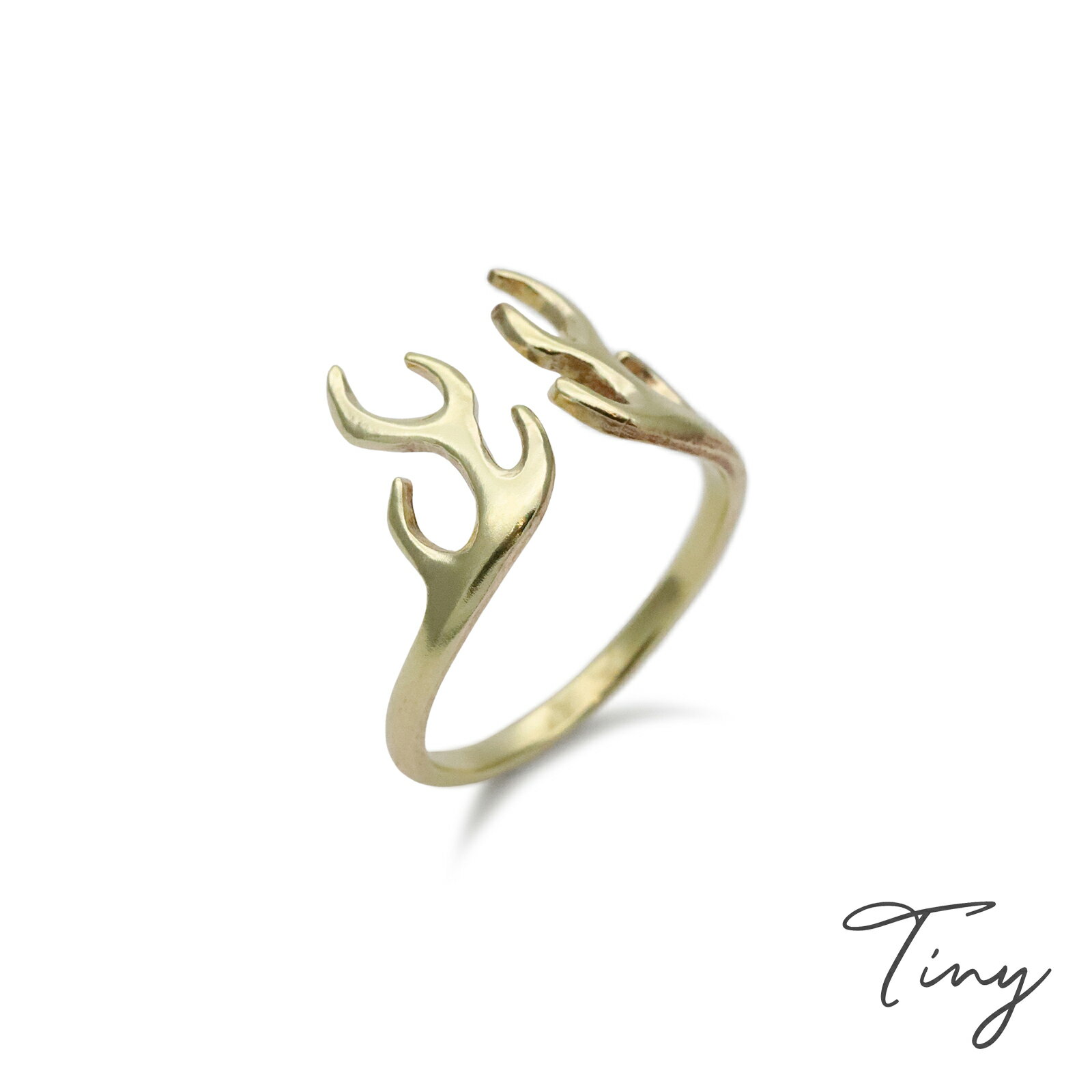 樂天商城 - Tiny タイニー 【 森の記憶 鹿の角 リング ( 真鍮 ) 】[ 正規品 ] 指輪 アニマル 動物 ブラス ゴールドカラー 金色 フリーサイズ ペア プレゼント ギフト レディース メンズ ユニセックス 人気 ブランド おしゃれ
