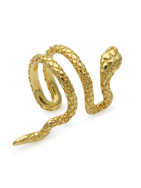 VERAMEAT ヴェラミート 【 SNAKE EAR CUFF ( GOLD BRASS ) スネーク イヤーカフ 】[ 正規品 ] 蛇 へび 耳 イヤリング 真鍮 ゴールドカラー ペア プレゼント ギフト ユニセックス メンズ レディース 人気 海外ブランド