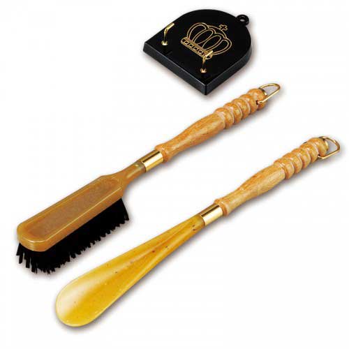 洋服ブラシ＆靴べら　ウッディーデラックス3
