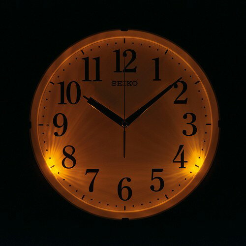 【SEIKO】セイコー 電波掛時計 夜でも見える 自動点灯タイプ KX205B