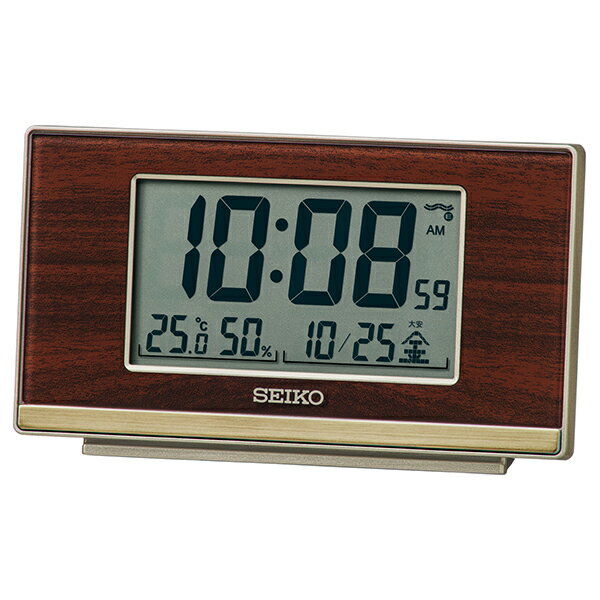 乐天商城 - SEIKO セイコー デジタル電波時計（温度計・カレンダー付） SQ793B