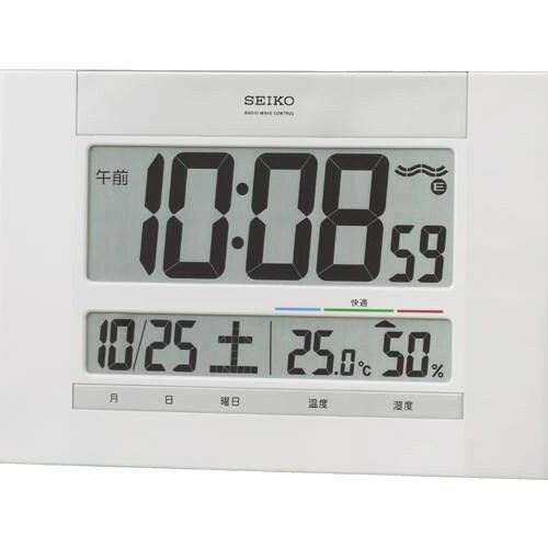 【SEIKO】セイコー デジタル電波時計（快適度表示つき） 