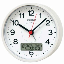 【SEIKO】セイコー スタンダード電波目覚まし時計（温度計・カレンダー付） KR333W