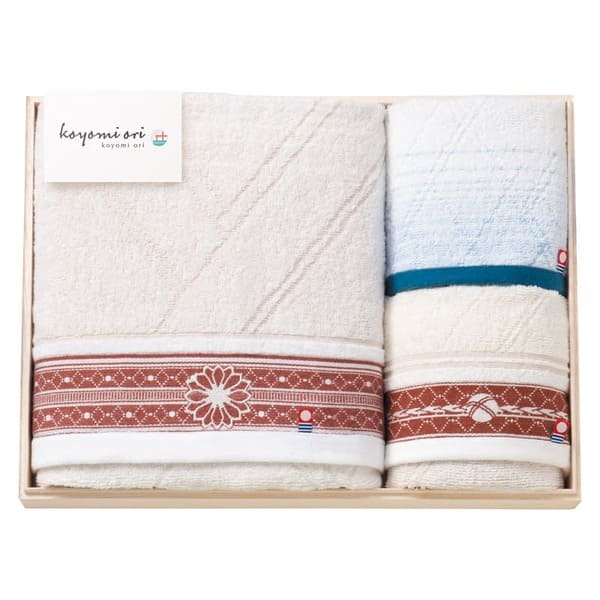 koyomi ori タオルセット（国産木箱入）KOK-507