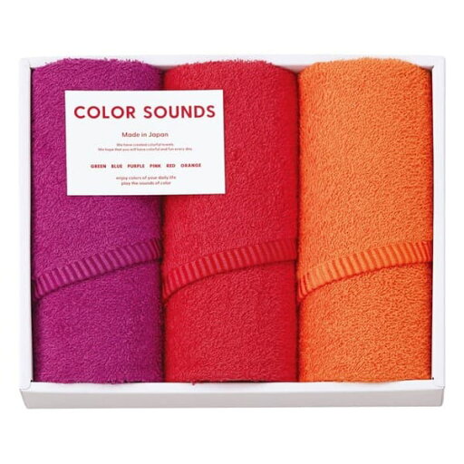 COLOR SOUNDS フェイスタオル3P レッド CSD2530RD COLOR SOUNDS フェイスタオル3P レッド CSD2530RD
