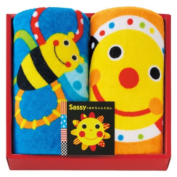Rakuten - サッシーのあかちゃんえほんタオル フェイスタオル2P SE-8150