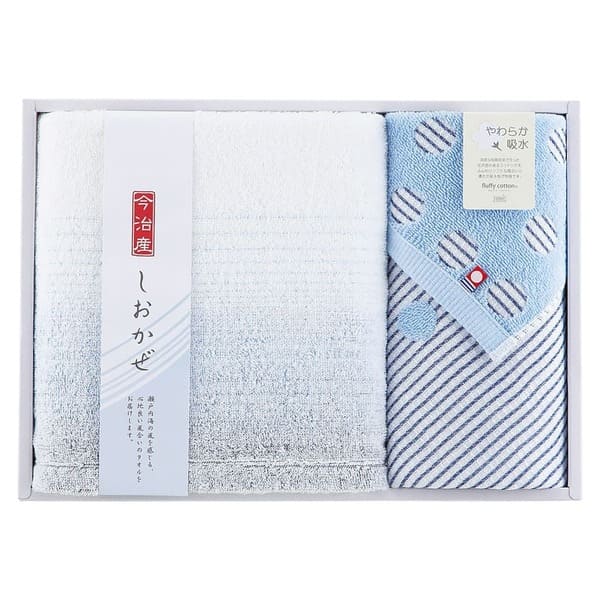 Rakuten - 今治タオル しおかぜ バス1P・ウォッシュタオル1P 24-0029300