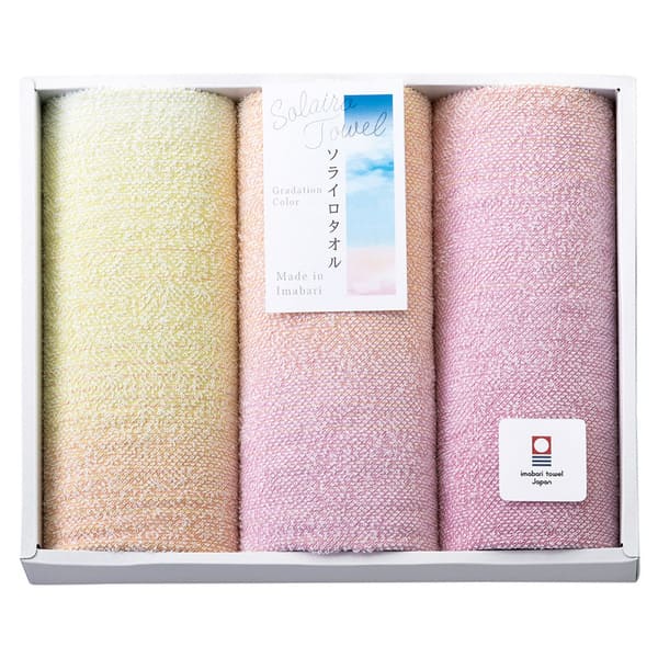 乐天商城 - Solairo Towel（ソライロタオル） 今治産タオル フェイスタオル3P SO3063PI
