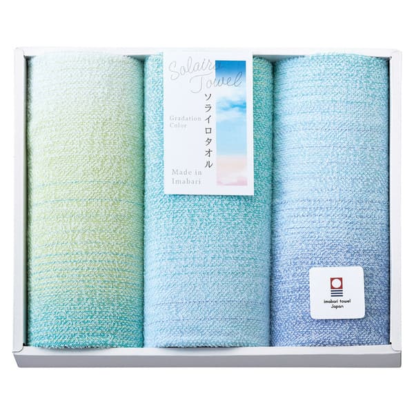 Solairo Towel（ソライロタオル） 今治産タオル フェイスタオル3P SO3063BL