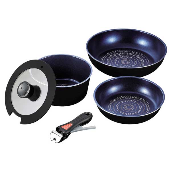 IH爐用 - ルクスパン ブルーダイヤモンドコートIH対応クックウェア5点セット HB-2444　603305