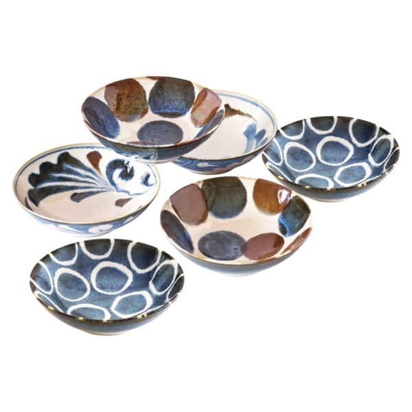 Brush Blue 筆青 スモールボウル6客揃 7-2028