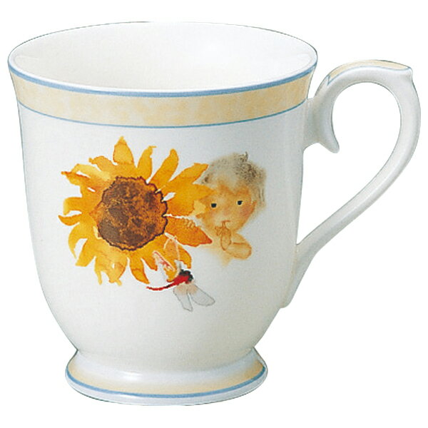 【NARUMI】 【ナルミ】 ボーンチャイナ いわさきちひろ マグ ひまわりとあかちゃん 50431-2635