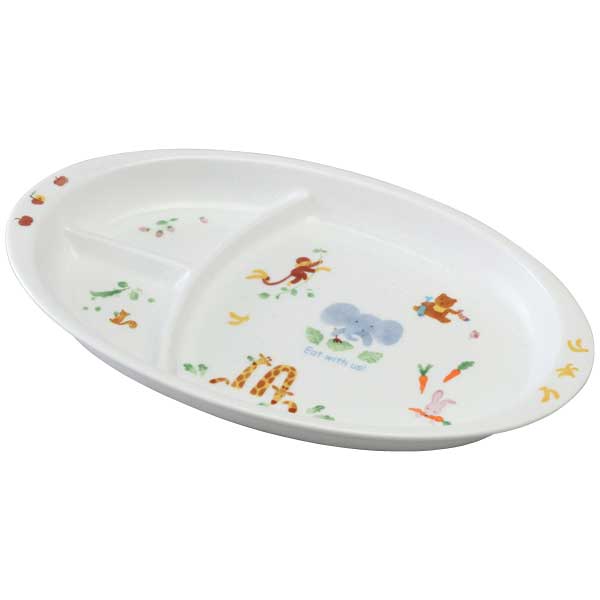 【NARUMI】 【ナルミ】 子供食器 みんなでたべよっ! キッズプレート 40433-5554