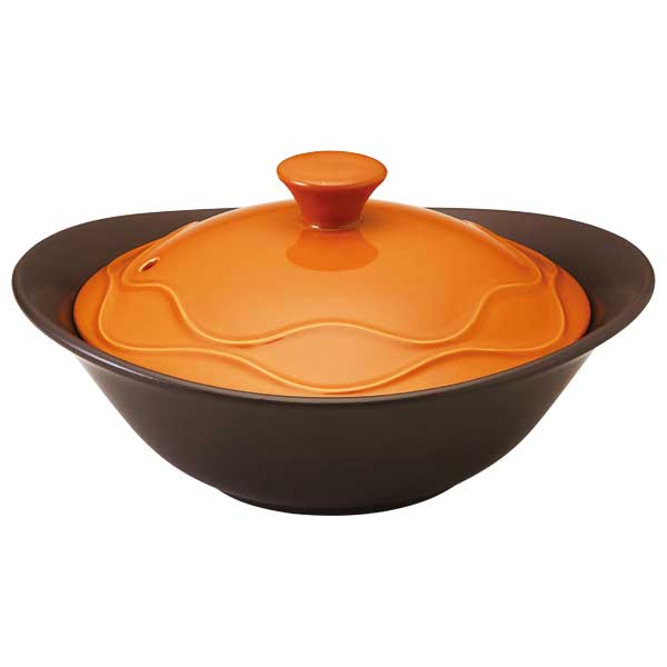 【NARUMI】 【ナルミ】 デイプラス （機能性食器） フタ付クックボウル（オレンジ）41115-33021