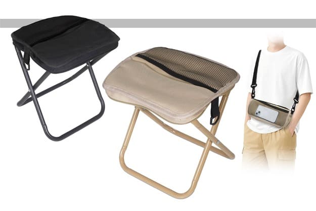 ハック ショルダー型ポケット付折りたたみチェア 5448