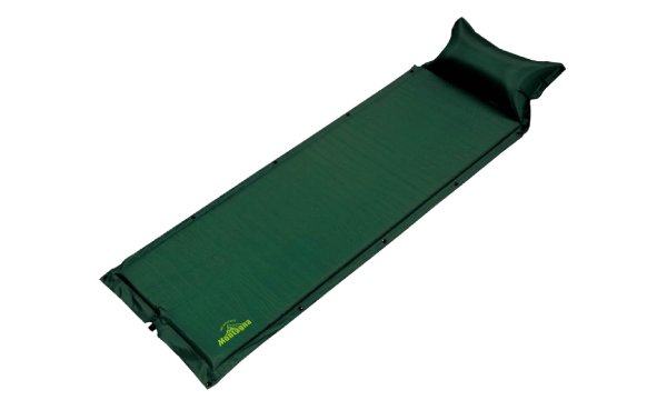 マクラ付き自動膨張マット（グリーン）3522