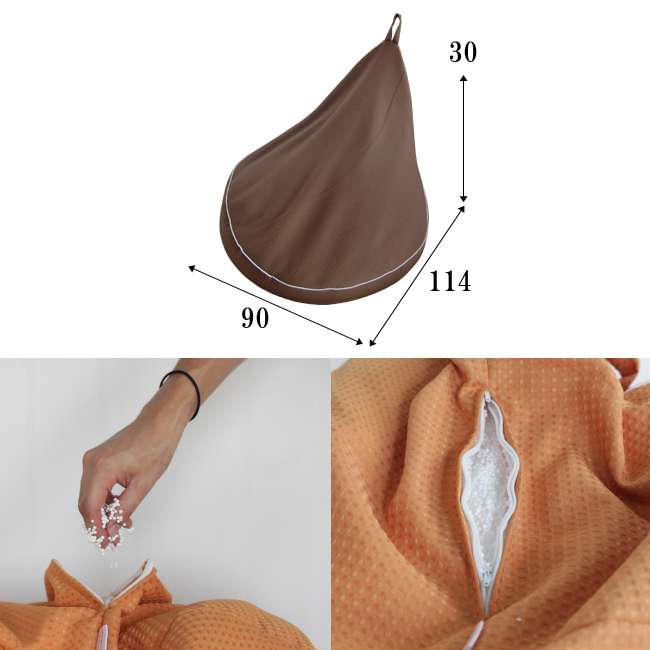 ワッフル 洋梨ジャンボビーズクッション [2]